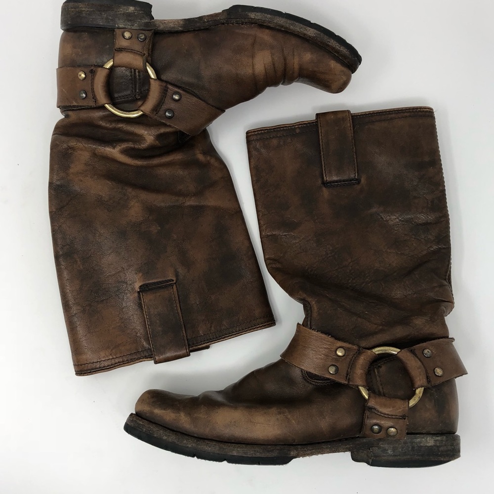 🌿HP🌿 Frye 7 Harness Boot Distressed Leather 12R